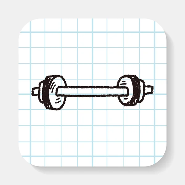 Doodle fitness manubrio — Vettoriale Stock