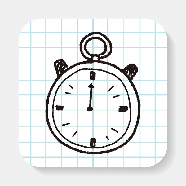 Kronometre doodle — Stok Vektör