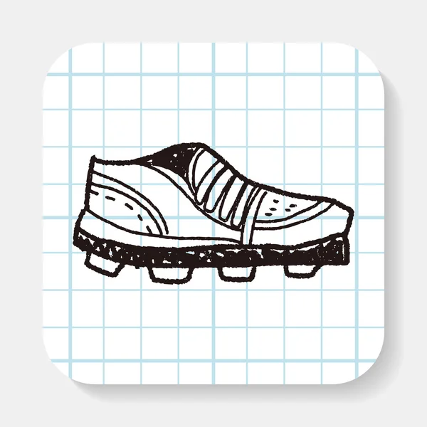 Chaussure de sport doodle — Image vectorielle