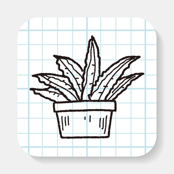 Garabato vegetal — Vector de stock