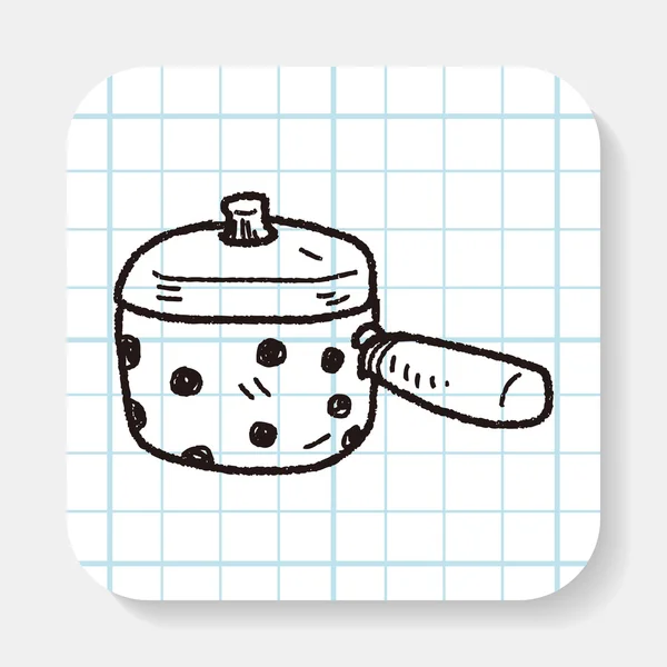 Doodle pot — Stock Vector