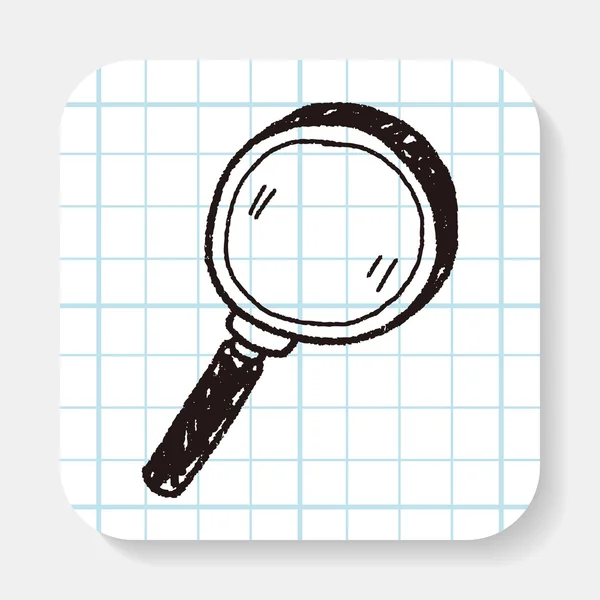 Doodle magnifier — Stock Vector