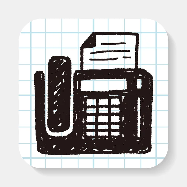 Doodle Fax — Vector de stock