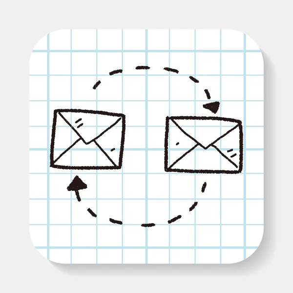 嘟嘟发送邮件 — 图库矢量图片