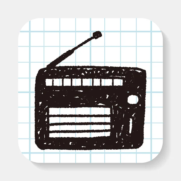 Disegno radio doodle — Vettoriale Stock