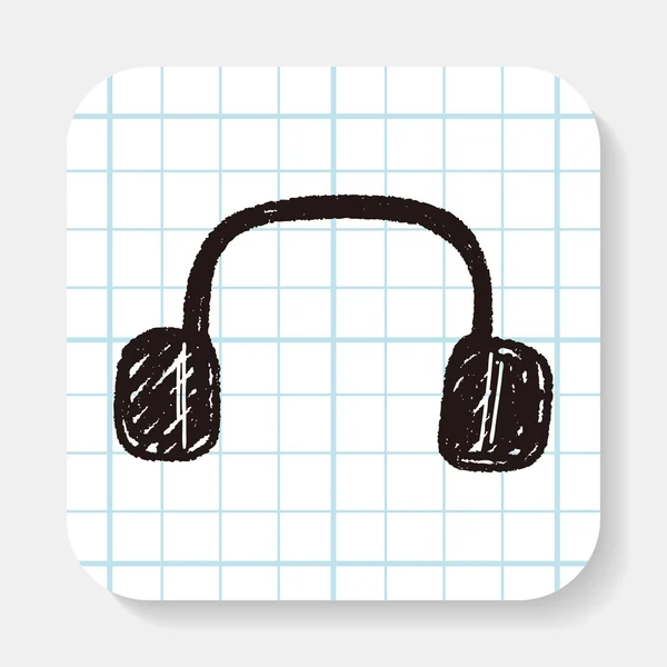 Casque Doodle — Image vectorielle