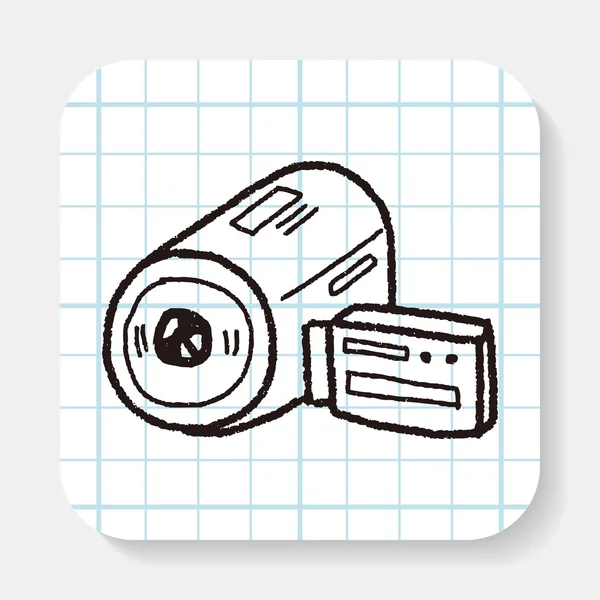 Doodle videokamera — Stockový vektor