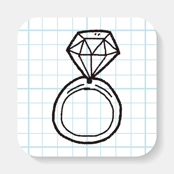 Diament ring rysunek — Wektor stockowy