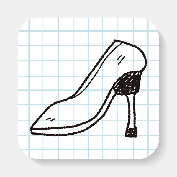 Doodle високих підборах взуття — стоковий вектор