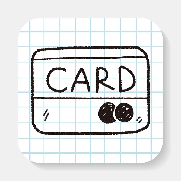 Cartão de crédito doodle —  Vetores de Stock