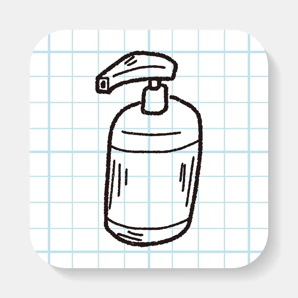 Cleaner bottle doodle — Stock Vector