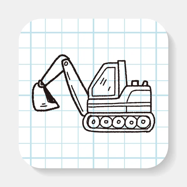 Graafmachine doodle — Stockvector