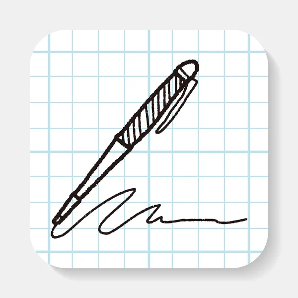 Pluma de garabato — Vector de stock