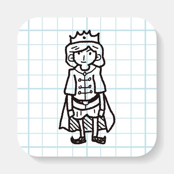 Princ doodle — Stockový vektor