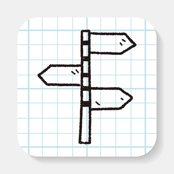 Dopravní značka doodle — Stockový vektor