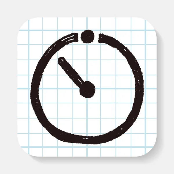 Doodle αντίστροφη μέτρηση του χρόνου — Διανυσματικό Αρχείο