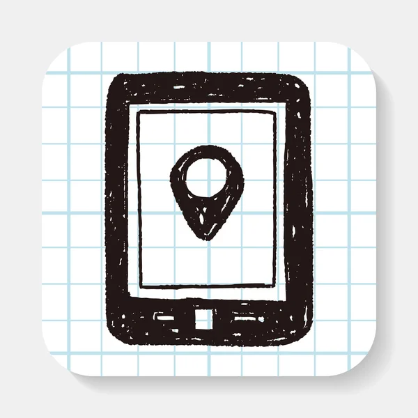 Garabato GPS — Vector de stock