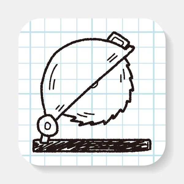 Doodle пили дискові — стоковий вектор