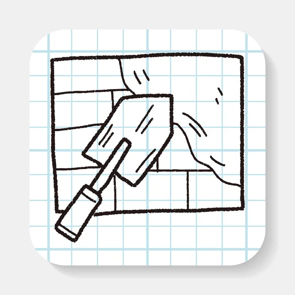 Cementové stěrky doodle — Stockový vektor