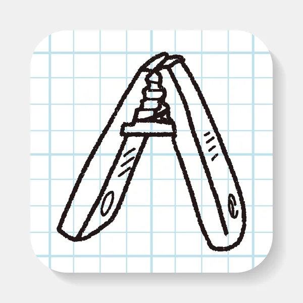 Clothespin doodle — Stock Vector