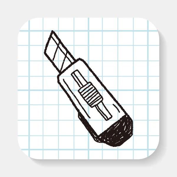Doodle nůž — Stockový vektor