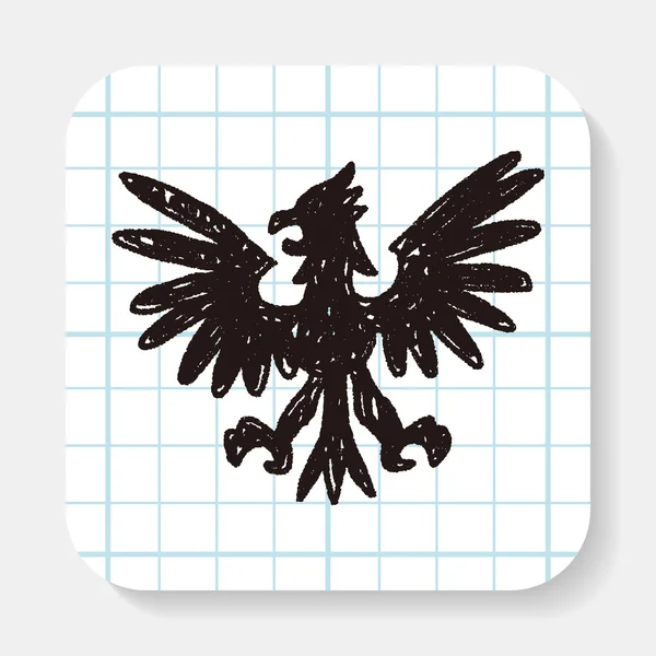 Eagle doodle — Stockvector