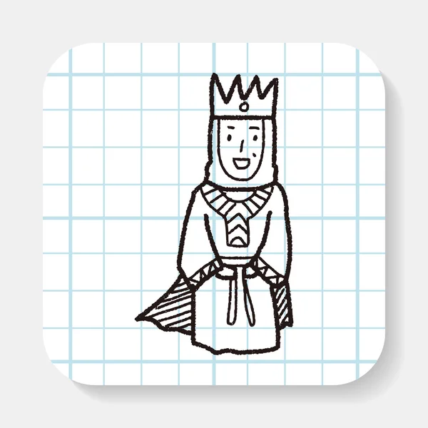 Královna doodle — Stockový vektor