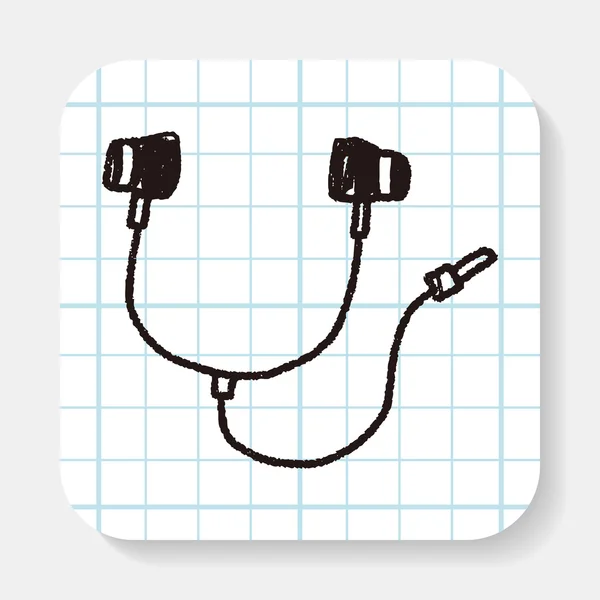 Casque Doodle — Image vectorielle