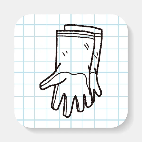 Sauberes Handschuh-Doodle — Stockvektor
