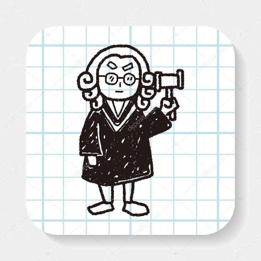 lawyer judge doodle