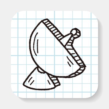 uydu doodle çizim