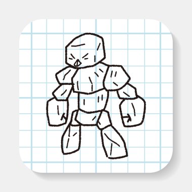 taş canavar doodle