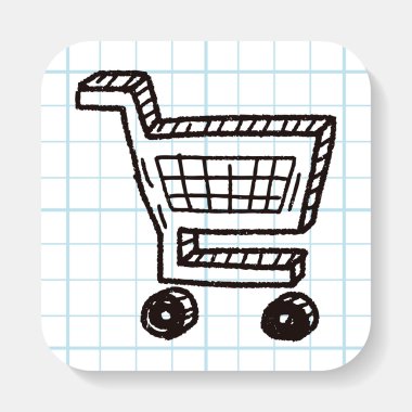 alışveriş sepeti doodle