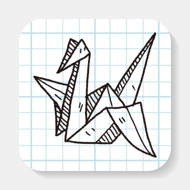 Kağıt kuş doodle