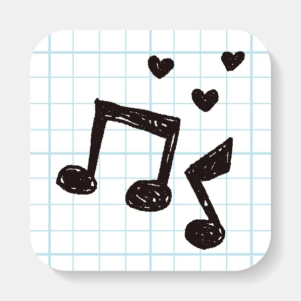 Müzik doodle — Stok Vektör