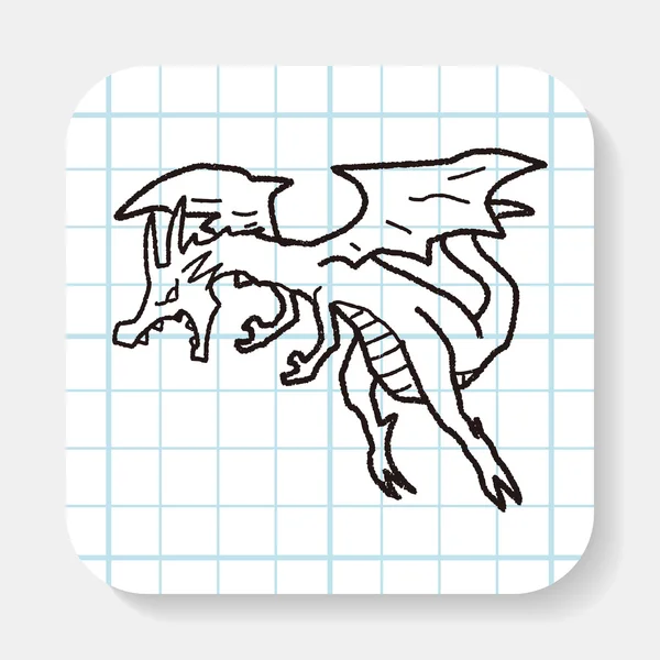 Dragon doodle — Stockvector