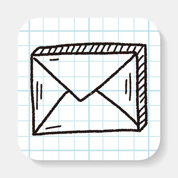 E-mailberichten sturen doodle — Stockvector