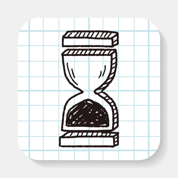 Doodle timglas — Stock vektor