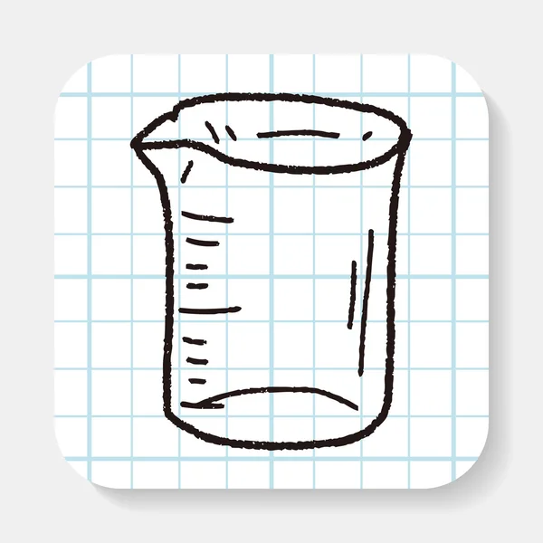 Měření pohár doodle — Stockový vektor