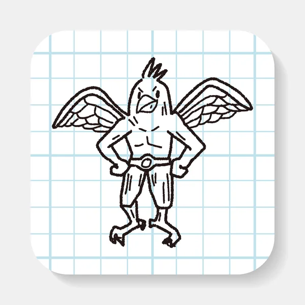 Griffin doodle — стоковый вектор