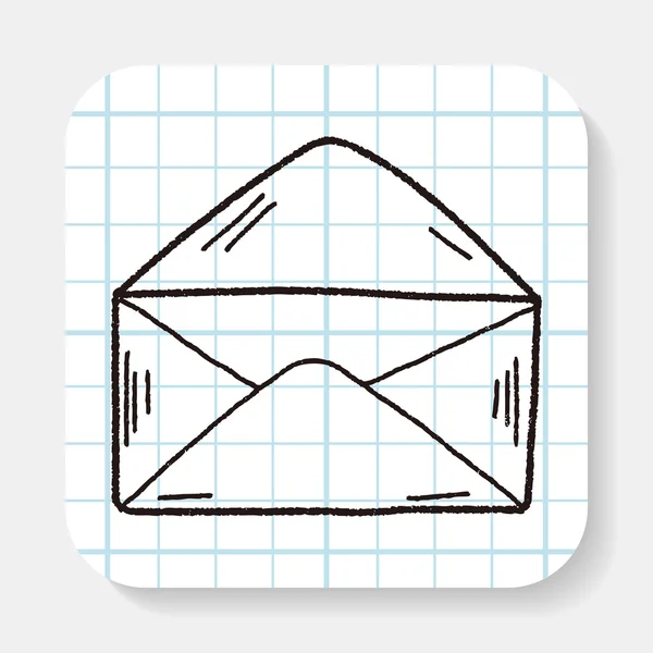 Doodle відправити пошту — стоковий вектор