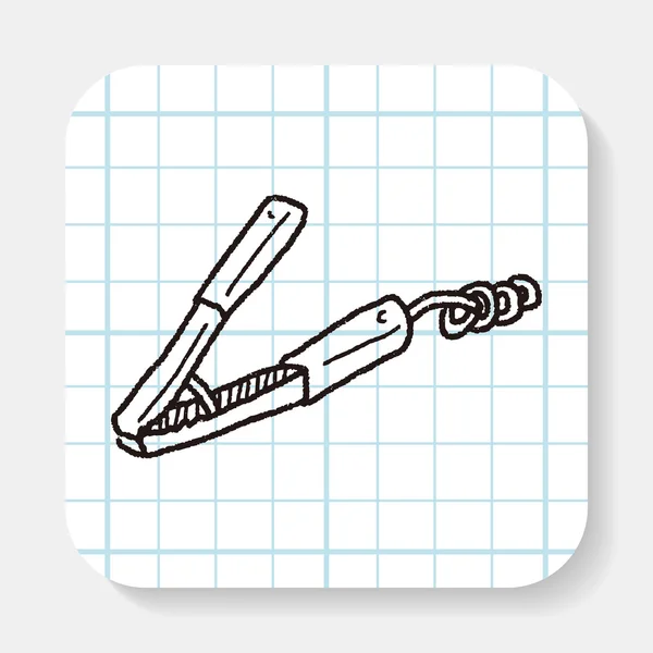 Power clip doodle — Stock vektor