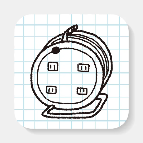 Cable de extensión doodle — Vector de stock