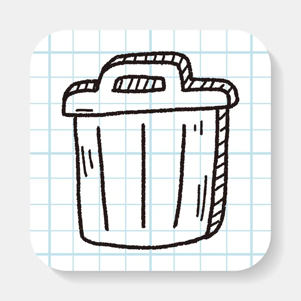 Σκουπίδια μπορεί να doodle σχέδιο — Διανυσματικό Αρχείο