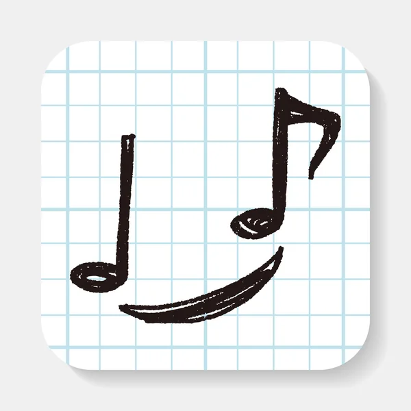 Note de musique doodle — Image vectorielle