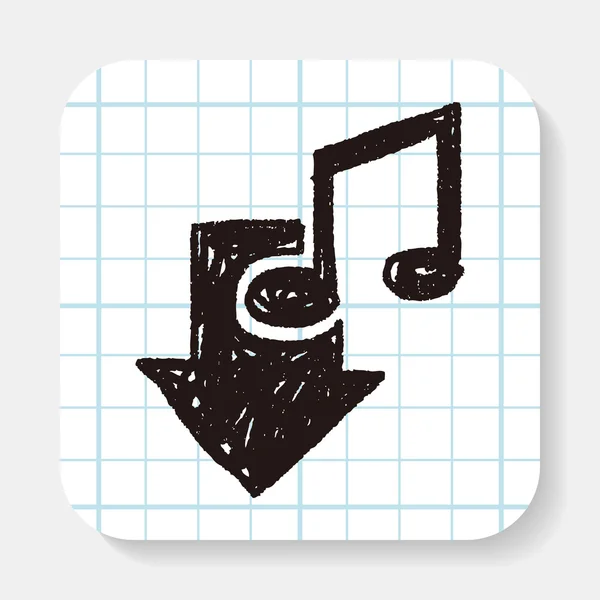 Download de música doodle — Vetor de Stock