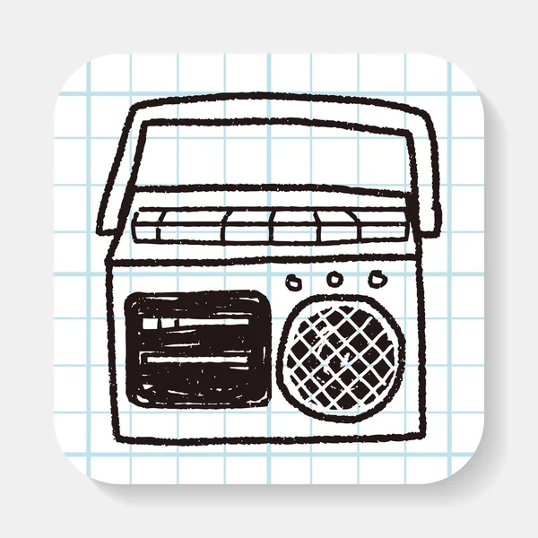 Doodle de rádio — Vetor de Stock