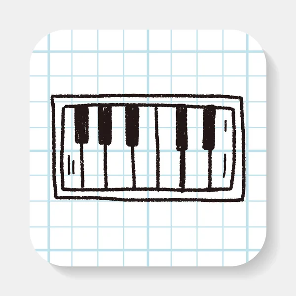 Doodle de piano — Vetor de Stock
