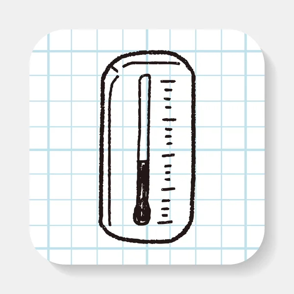 Termometer doodle — Stock vektor