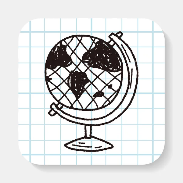 Globo de Doodle — Vector de stock